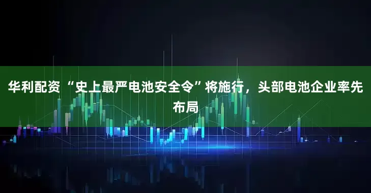 华利配资 “史上最严电池安全令”将施行，头部电池企业率先布局