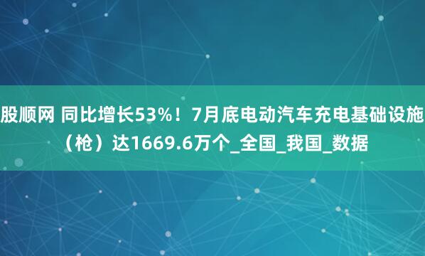 股顺网 同比增长53%！7月底电动汽车充电基础设施（枪）达1669.6万个_全国_我国_数据
